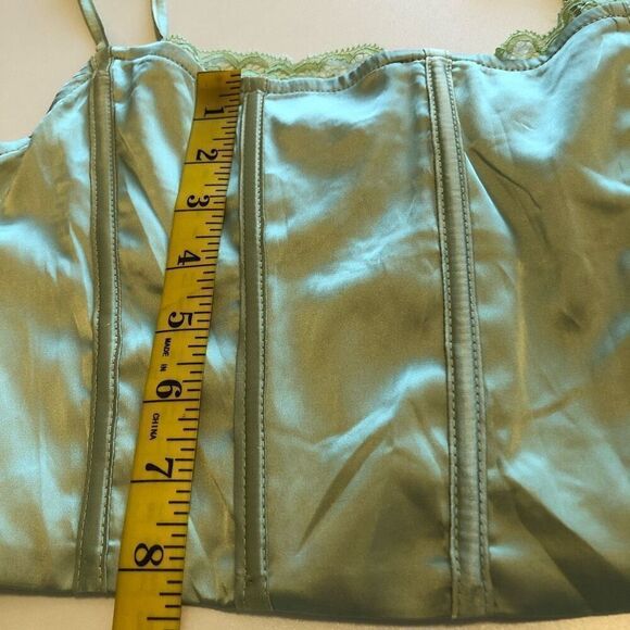 Salty Honey&Stardust Collection Grn Satin Corset S M Mermaid, Ballet, Coquette - Picture 15 of 15